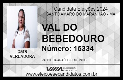 Candidato VAL DO BEBEDOURO 2024 - SANTO AMARO DO MARANHÃO - Eleições