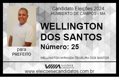 Candidato WELLINGTON DOS SANTOS 2024 - HUMBERTO DE CAMPOS - Eleições