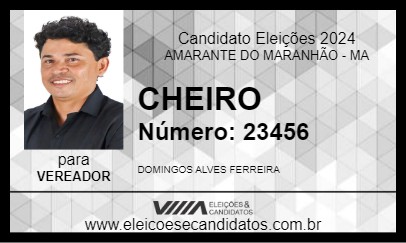 Candidato CHEIRO 2024 - AMARANTE DO MARANHÃO - Eleições