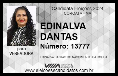 Candidato EDINALVA DANTAS 2024 - COROATÁ - Eleições