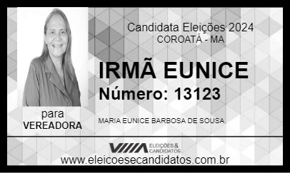 Candidato IRMÃ EUNICE 2024 - COROATÁ - Eleições