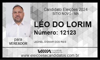 Candidato LÉO DO LORIM 2024 - SÍTIO NOVO - Eleições