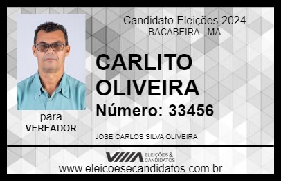 Candidato CARLITO OLIVEIRA 2024 - BACABEIRA - Eleições