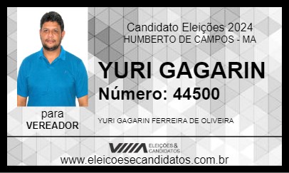 Candidato YURI GAGARIN 2024 - HUMBERTO DE CAMPOS - Eleições