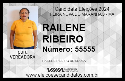 Candidato RAILENE RIBEIRO 2024 - FEIRA NOVA DO MARANHÃO - Eleições