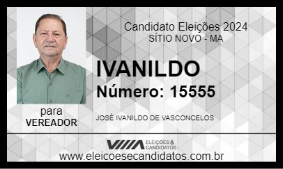 Candidato IVANILDO 2024 - SÍTIO NOVO - Eleições