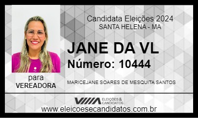 Candidato JANE DA VL 2024 - SANTA HELENA - Eleições