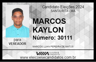 Candidato MARCOS KAYLON 2024 - SANTA RITA - Eleições