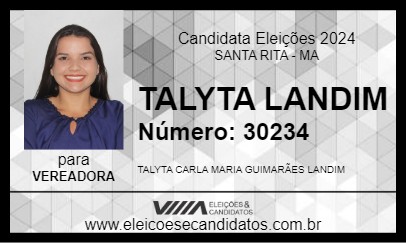 Candidato TALYTA LANDIM 2024 - SANTA RITA - Eleições