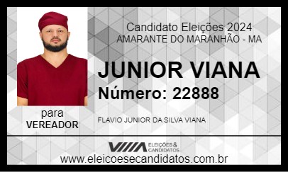 Candidato JUNIOR VIANA 2024 - AMARANTE DO MARANHÃO - Eleições