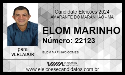 Candidato ELON MARINHO 2024 - AMARANTE DO MARANHÃO - Eleições