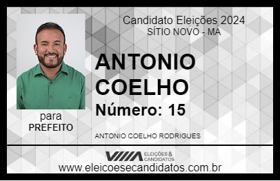 Candidato ANTONIO COELHO 2024 - SÍTIO NOVO - Eleições