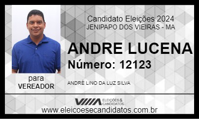 Candidato ANDRE LUCENA 2024 - JENIPAPO DOS VIEIRAS - Eleições