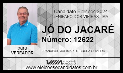 Candidato JÓ DO JACARÉ 2024 - JENIPAPO DOS VIEIRAS - Eleições