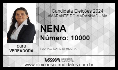 Candidato NENA 2024 - AMARANTE DO MARANHÃO - Eleições