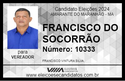 Candidato FRANCISCO DERNON 2024 - AMARANTE DO MARANHÃO - Eleições