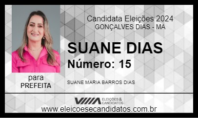 Candidato SUANE DIAS  2024 - GONÇALVES DIAS - Eleições