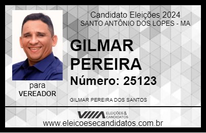 Candidato GILMAR PEREIRA 2024 - SANTO ANTÔNIO DOS LOPES - Eleições