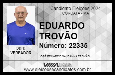 Candidato EDUARDO TROVÃO 2024 - COROATÁ - Eleições