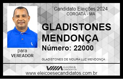 Candidato GLADISTONES MENDONÇA 2024 - COROATÁ - Eleições