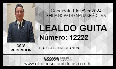 Candidato LEALDO GUITA 2024 - FEIRA NOVA DO MARANHÃO - Eleições