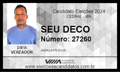 Candidato SEU DECO 2024 - CEDRAL - Eleições