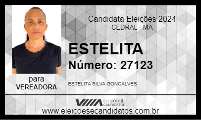 Candidato ESTELITA 2024 - CEDRAL - Eleições