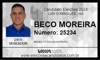 Candidato BECO MOREIRA 2024 - LUÍS DOMINGUES - Eleições