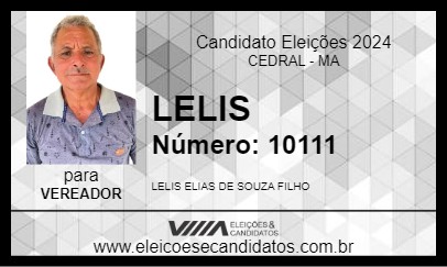 Candidato LELIS 2024 - CEDRAL - Eleições