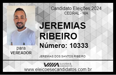 Candidato JEREMIAS RIBEIRO 2024 - CEDRAL - Eleições