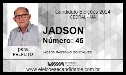 Candidato JADSON 2024 - CEDRAL - Eleições