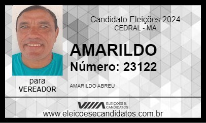 Candidato AMARILDO 2024 - CEDRAL - Eleições