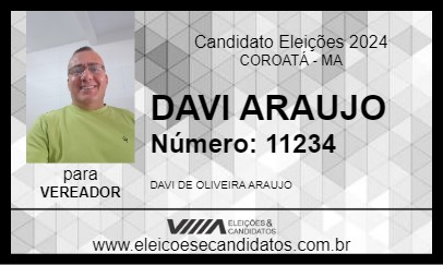 Candidato DAVI ARAUJO 2024 - COROATÁ - Eleições