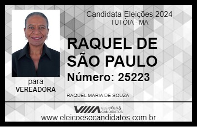 Candidato RAQUEL DE SÃO PAULO 2024 - TUTÓIA - Eleições