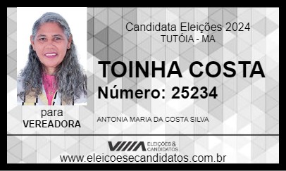 Candidato TOINHA COSTA 2024 - TUTÓIA - Eleições