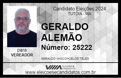 Candidato GERALDO ALEMÃO 2024 - TUTÓIA - Eleições