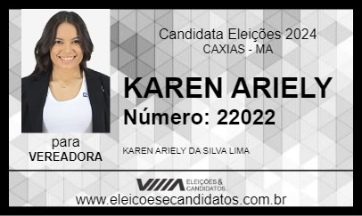 Candidato KAREN ARIELY 2024 - CAXIAS - Eleições