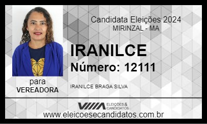 Candidato IRANILCE 2024 - MIRINZAL - Eleições