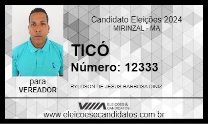 Candidato TICÓ 2024 - MIRINZAL - Eleições