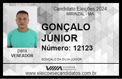 Candidato GONÇALO JÚNIOR 2024 - MIRINZAL - Eleições