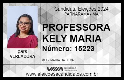 Candidato PROFESSORA KELY MARIA 2024 - PARNARAMA - Eleições