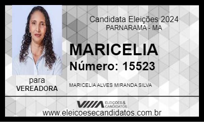 Candidato MARICELIA 2024 - PARNARAMA - Eleições