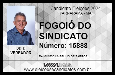 Candidato FOGOIÓ DO SINDICATO 2024 - PARNARAMA - Eleições