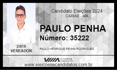 Candidato PAULO PENHA 2024 - CAXIAS - Eleições