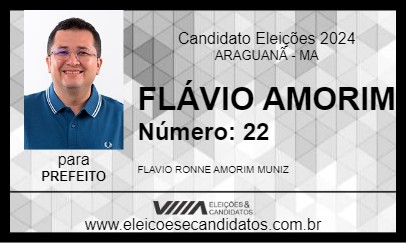 Candidato FLÁVIO AMORIM 2024 - ARAGUANÃ - Eleições