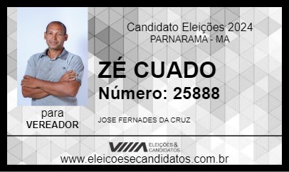 Candidato ZÉ CUADO 2024 - PARNARAMA - Eleições