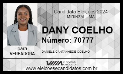 Candidato DANY COELHO 2024 - MIRINZAL - Eleições