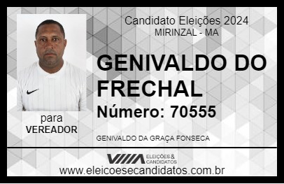 Candidato GENIVALDO DO FRECHAL 2024 - MIRINZAL - Eleições