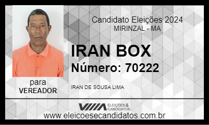 Candidato IRAN BOX 2024 - MIRINZAL - Eleições