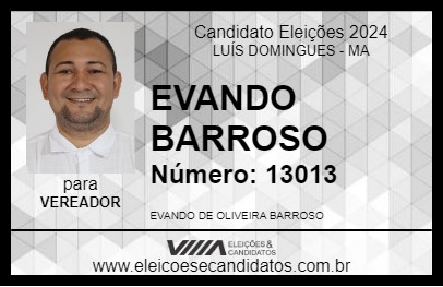 Candidato EVANDO BARROSO 2024 - LUÍS DOMINGUES - Eleições